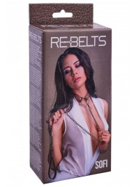 Коричневый поводок и чокер с кольцом Sofi - Rebelts - купить с доставкой в Балашихе