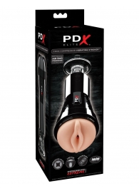 Телесный вибромастурбатор-вагина Cock Compressor Vibrating Stroker - Pipedream - в Балашихе купить с доставкой