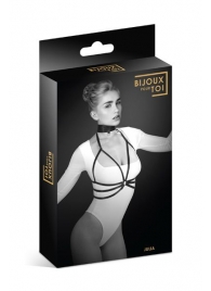 Черная упряжь на грудь Julia - Bijoux Pour Toi - купить с доставкой в Балашихе