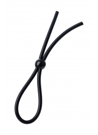 Черное лассо на пенис с одной бусиной - A-toys - в Балашихе купить с доставкой