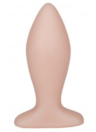 Телесная анальная пробка с широким основанием - 9 см. - LOVETOY (А-Полимер)