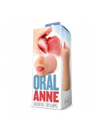Телесный мастурбатор-ротик с язычком Oral Anne - Blush Novelties - в Балашихе купить с доставкой