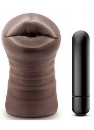 Коричневый мастурбатор-ротик Heather - Blush Novelties - в Балашихе купить с доставкой