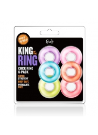Набор из 6 эрекционных колец King of the Ring - Blush Novelties - в Балашихе купить с доставкой