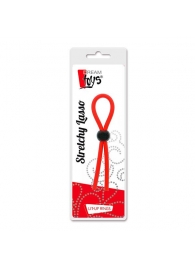 Красное эрекционное лассо с одной бусинкой-утяжкой STRETCHY THICK LASSO - Dream Toys - в Балашихе купить с доставкой