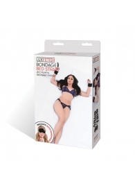 Чёрные манжеты для фиксации на кровати Bondage Bed Strap - Lux Fetish - купить с доставкой в Балашихе