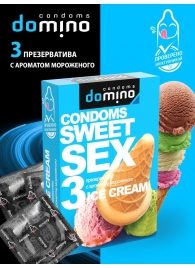 Презервативы для орального секса DOMINO Sweet Sex с ароматом мороженого - 3 шт. - Domino - купить с доставкой в Балашихе