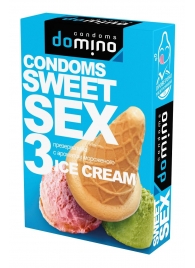 Презервативы для орального секса DOMINO Sweet Sex с ароматом мороженого - 3 шт. - Domino - купить с доставкой в Балашихе