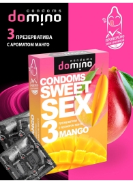 Презервативы для орального секса DOMINO Sweet Sex с ароматом манго - 3 шт. - Domino - купить с доставкой в Балашихе