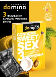 Презервативы для орального секса DOMINO Sweet Sex с ароматом тропических фруктов - 3 шт. - Domino - купить с доставкой в Балашихе