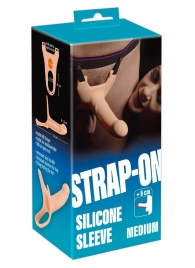 Силиконовый полый страпон на ремнях Silicone Strap-on - 16 см. - Orion - купить с доставкой в Балашихе
