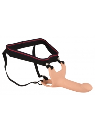 Силиконовый полый страпон на ремнях Silicone Strap-on - 16 см. - Orion - купить с доставкой в Балашихе