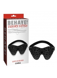 Черная маска на глаза Behave - Chisa - купить с доставкой в Балашихе