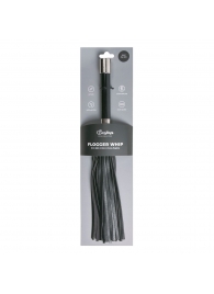 Черная плеть Easytoys Flogger With Metal Grip - 38 см. - Easy toys - купить с доставкой в Балашихе