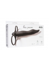 Черная вибронасадка для двойного проникновения Flirtini - 15,9 см. - Lola Games - купить с доставкой в Балашихе