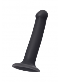 Черный фаллос на присоске Silicone Bendable Dildo M - 18 см. - Strap-on-me - купить с доставкой в Балашихе