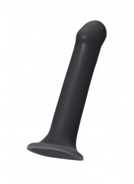 Черный фаллос на присоске Silicone Bendable Dildo L - 19 см. - Strap-on-me - купить с доставкой в Балашихе