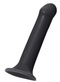 Черный фаллос на присоске Silicone Bendable Dildo XL - 20 см. - Strap-on-me - купить с доставкой в Балашихе
