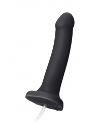 Черный фаллос с имитацией эякуляции Silicon Cum Dildo L - 19,6 см. - Strap-on-me - купить с доставкой в Балашихе