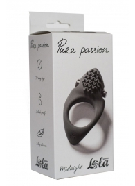 Черное эрекционное виброкольцо Pure Passion Midnight - Lola Games - в Балашихе купить с доставкой