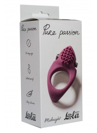 Бордовое эрекционное виброкольцо Pure Passion Midnight - Lola Games - в Балашихе купить с доставкой