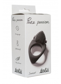 Черное эрекционное виброкольцо Pure Passion Sunset - Lola Games - в Балашихе купить с доставкой