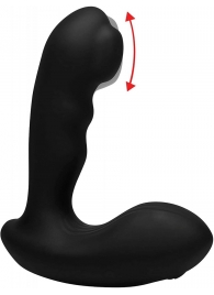 Черный стимулятор простаты Alpha-Pro 7X P-Milker Silicone Prostate Stimulator with Milking Bead - XR Brands - в Балашихе купить с доставкой