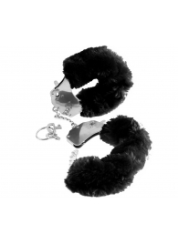 Металлические наручники Furry Love Cuffs с черным мехом - Pipedream - купить с доставкой в Балашихе