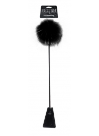 Черный стек Feather Crop с пуховкой на конце - 53,3 см. - Pipedream - купить с доставкой в Балашихе