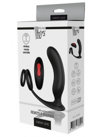 Черный массажер простаты REMOTE P-PLEASER - Dream Toys - в Балашихе купить с доставкой