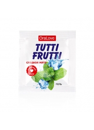 Пробник гель-смазки Tutti-frutti со вкусом мяты - 4 гр. - Биоритм - купить с доставкой в Балашихе