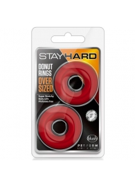 Набор из 2 красных эрекционных колец DONUT RINGS OVERSIZED - Blush Novelties - в Балашихе купить с доставкой