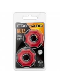 Набор из 2 красных фигурных эрекционных колец NUTZ - Blush Novelties - в Балашихе купить с доставкой