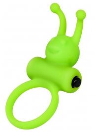 Зеленое эрекционное виброкольцо на пенис Cock Ring - A-toys - в Балашихе купить с доставкой