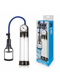 Прозрачная вакуумная помпа Sex Expert с манометром - Sex Expert - в Балашихе купить с доставкой