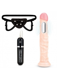 Регулируемые трусики с вибрирующей насадкой - 21 см. - Lux Fetish - купить с доставкой в Балашихе