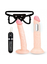 Регулируемые трусики с 2 насадками - 16 и 15 см. - Lux Fetish - купить с доставкой в Балашихе