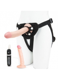 Регулируемые трусики с 2 насадками - 16 и 15 см. - Lux Fetish - купить с доставкой в Балашихе