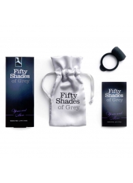Темно-серое эрекционное кольцо Vibrating Love Ring с вибрацией - Fifty Shades of Grey - в Балашихе купить с доставкой