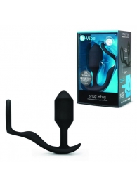 Черное эрекционное кольцо с анальным плагом Snug   Tug - b-Vibe - в Балашихе купить с доставкой