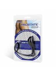 Стимулятор простаты с фиксацией эрекционным кольцом Prostate Gear - BlueLine - в Балашихе купить с доставкой