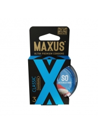 Классические презервативы в пластиковом кейсе MAXUS Classic - 3 шт. - Maxus - купить с доставкой в Балашихе
