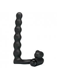 Черная насадка для двойной стимуляции Hercules Penis Sheath III - 15,3 см. - Baile - купить с доставкой в Балашихе