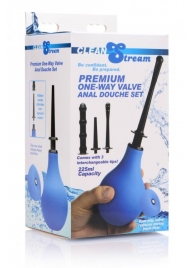 Анальный душ с 3 насадками Premium One-way Valve Anal Douche Set - XR Brands - купить с доставкой в Балашихе