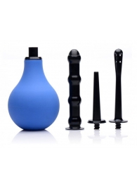 Анальный душ с 3 насадками Premium One-way Valve Anal Douche Set - XR Brands - купить с доставкой в Балашихе