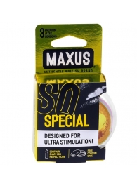Презервативы с точками и рёбрами в пластиковом кейсе MAXUS Special - 3 шт. - Maxus - купить с доставкой в Балашихе