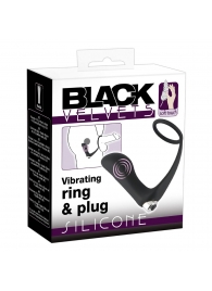 Черное эрекционное кольцо с анальной вибропробкой Vibrating Ring   Plug - Orion - в Балашихе купить с доставкой