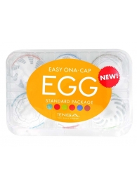 Набор из 6 мастурбаторов Tenga EGG Easy Beat с различным рельефом - Tenga - в Балашихе купить с доставкой