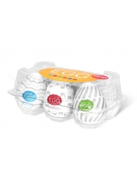 Набор из 6 мастурбаторов Tenga EGG Easy Beat с различным рельефом - Tenga - в Балашихе купить с доставкой