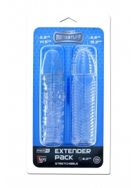 Комплект из 2 прозрачных насадок на пенис PENIS EXTENDER PACK - Dream Toys - в Балашихе купить с доставкой
